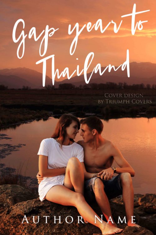 young couple near a river